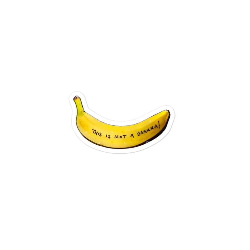 This is a banana Sticker mockup