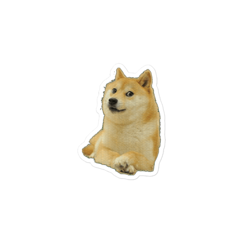 Doge Sticker mockup